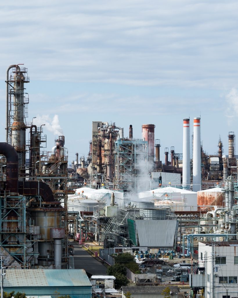 Oil and gas refinery industrial plant